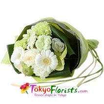 send cruch bouquet natural green to tokyo