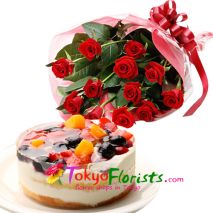 send quattro berries torte and roses to dhaka