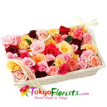 send rose bath in beautiful basket to tokyo