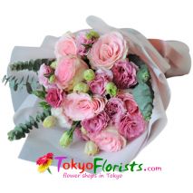 send one dozen beautiful pink roses to tokyo
