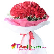 send 100 roses in bouquet to japan