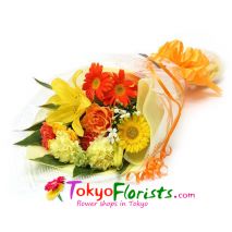 send sunny days flowers bouquet to tokyo
