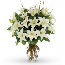 send white lily bouquet to japan