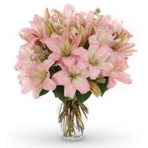 send pink lily bouquet to japan
