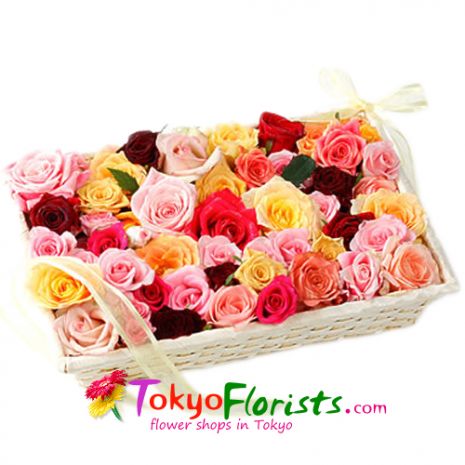 send rose bath in beautiful basket to tokyo