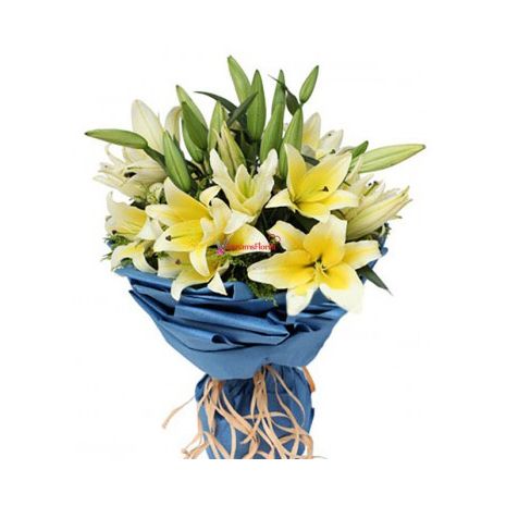 send yellow lilies bouquet to japan