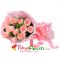 send 12 pink elegant round bouquet to tokyo