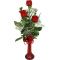 send red roses in a glass vase to tokyo